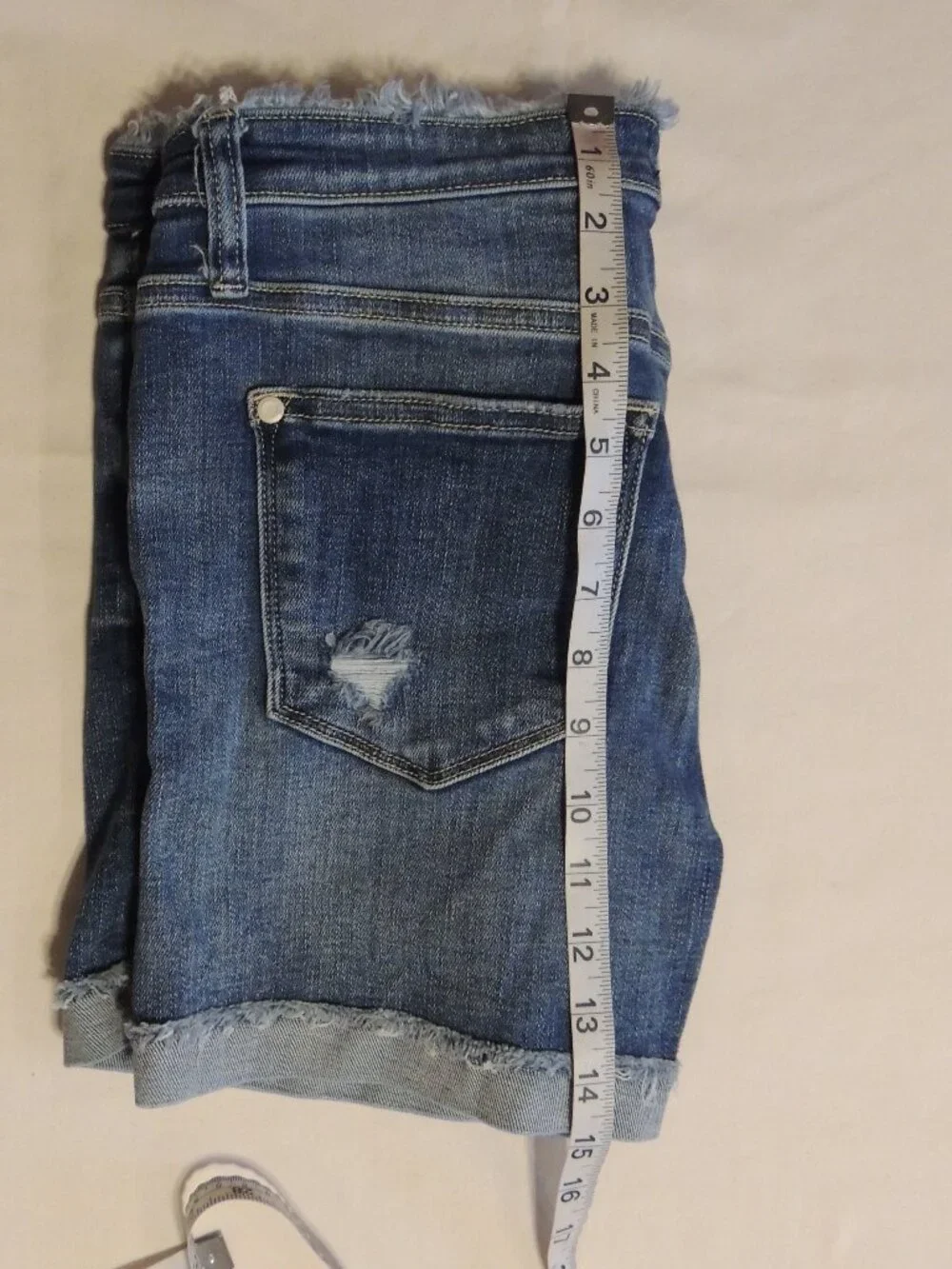 Judy Blue Button Fly Shorts Woman Large Pockets Denim Jean Shorts